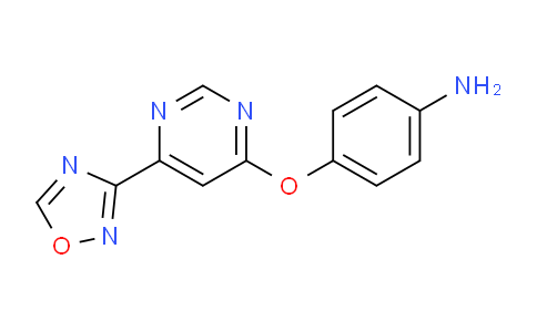 CAS No. 943313-37-9, 4-[[6-(1,2,4-oxadiazol-3-yl)-4-pyrimidinyl]oxy]aniline
