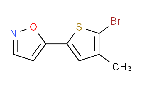 CAS No. 945392-05-2, 5-(5-Bromo-4-methylthiophen-2-yl)isoxazole