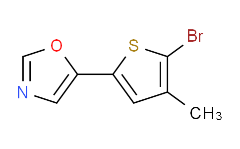 CAS No. 945392-07-4, 5-(5-Bromo-4-methylthiophen-2-yl)oxazole