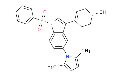 CAS No. 947496-09-5, 1-(Benzenesulfonyl)-5-(2,5-dimethylpyrrol-1-yl)-3-(1-methyl-3,6-dihydro-2H-pyridin-4-yl)indole