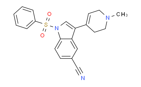 CAS No. 947498-77-3, 1-(benzenesulfonyl)-3-(1-methyl-3,6-dihydro-2H-pyridin-4-yl)-5-indolecarbonitrile