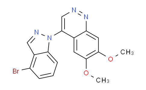 CAS No. 947694-53-3, 4-(4-bromo-1-indazolyl)-6,7-dimethoxycinnoline