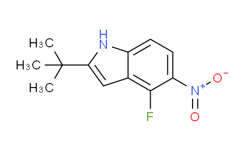 CAS No. 952664-90-3, 2-tert-butyl-4-fluoro-5-nitro-1H-indole