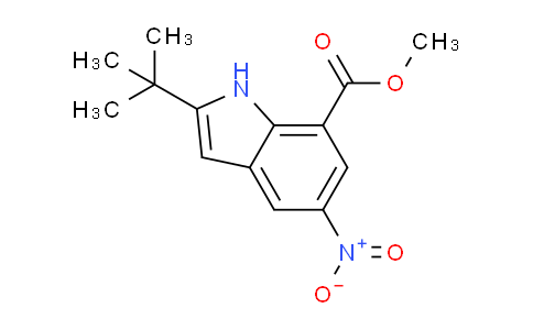 CAS No. 952665-00-8, methyl 2-tert-butyl-5-nitro-1H-indole-7-carboxylate