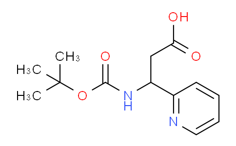 CAS No. 954225-54-8, 3-[[(2-methylpropan-2-yl)oxy-oxomethyl]amino]-3-(2-pyridinyl)propanoic acid