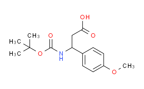CAS No. 96363-20-1, 3-((tert-Butoxycarbonyl)amino)-3-(4-methoxyphenyl)propanoic acid
