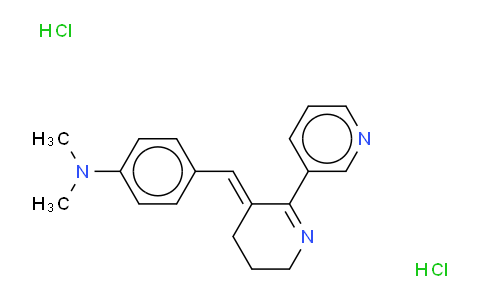 MC799549 | 32013-69-7 | DMAB-anabaseine dihydrochloride,4-[(5,6-Dihydro[2,3'-bipyridin]-3(4H)-ylidene)methyl]-N,N-dimethylbenzenaminedihydrochloride