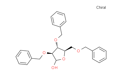 CAS No. 160549-10-0, (3S,4R,5R)-3,4-Bis(benzyloxy)-5-((benzyloxy)methyl)tetrahydrofuran-2-ol