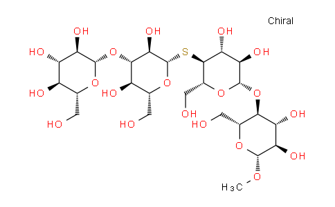 CAS No. 187161-22-4, Methyl-O-b-D-glucopyranosyl-(1-3)-S-b-D-glucopyranosyl-(1-4)-O-4-thio-b-D-glucopyranosyl-(1-4)-b-D-glucopyranoside