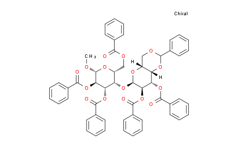 CAS No. 122204-48-2, b-D-Galactopyranoside, methyl 4-O-[2,3-di-O-benzoyl-4,6-O-(phenylmethylene)-a-D-galactopyranosyl]-,tribenzoate