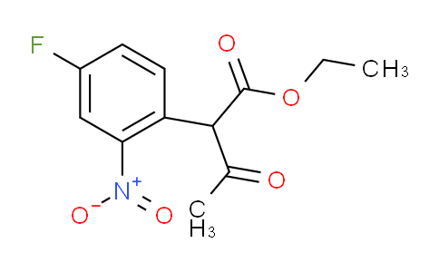 CAS No. 1017789-57-9, Ethyl 2-(4-fluoro-2-nitrophenyl)-3-oxobutanoate