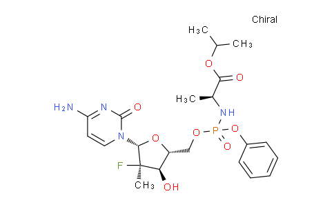 CAS No. 1337529-49-3, N-[(2'R)-2'-Deoxy-2'-fluoro-2'-methyl-P-phenyl-5'-cytidylyl]-L-alanine 1-methylethyl ester