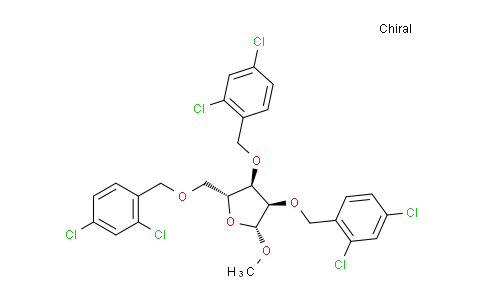 CAS No. 163759-40-8, Methyl 2,3,5-tris-O-(2,4-dichlorobenzyl)-beta-D-ribofuranoside