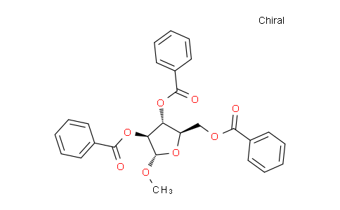 CAS No. 42793-97-5, (2R,3R,4S,5S)-2-((benzoyloxy)methyl)-5-methoxytetrahydrofuran-3,4-diyl dibenzoate