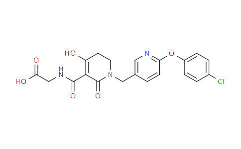 CAS No. 1558021-37-6, 2-[[1-[[6-(4-Chlorophenoxy)pyridin-3-yl]methyl]-4-hydroxy-6-oxo-2,3-dihydropyridine-5-carbonyl]amino]acetic acid
