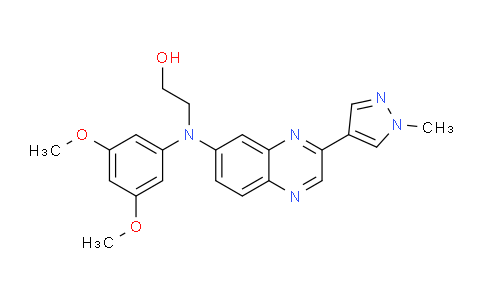 CAS No. 1346242-78-1, 2-((3,5-dimethoxyphenyl)(3-(1-methyl-1H-pyrazol-4-yl)quinoxalin-6-yl)amino)ethanol