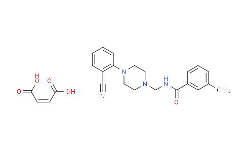 CAS No. 630117-19-0, N-((4-(2-Cyanophenyl)piperazin-1-yl)methyl)-3-methylbenzamide maleate