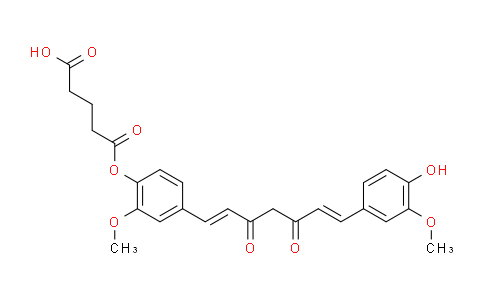 CAS No. 1000878-09-0, 5-(4-((1E,6E)-7-(4-hydroxy-3-methoxyphenyl)-3,5-dioxohepta-1,6-dienyl)-2-methoxyphenoxy)-5-oxopentanoic acid
