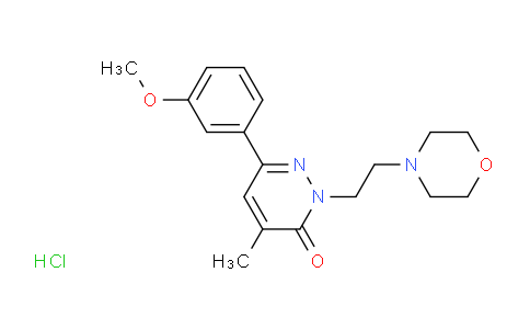 CAS No. 13299-99-5, 6-(3-Methoxyphenyl)-4-methyl-2-(2-morpholinoethyl)pyridazin-3(2H)-one hydrochloride
