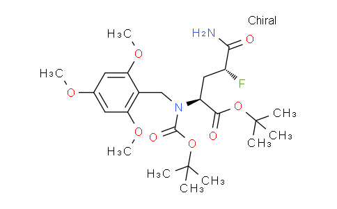 CAS No. 1262523-70-5, L-Glutamine, N2-[(1,1-dimethylethoxy)carbonyl]-4-fluoro-N-[(2,4,6-trimethoxyphenyl)methyl]-, 1,1-dimethylethyl ester, (4R)-
