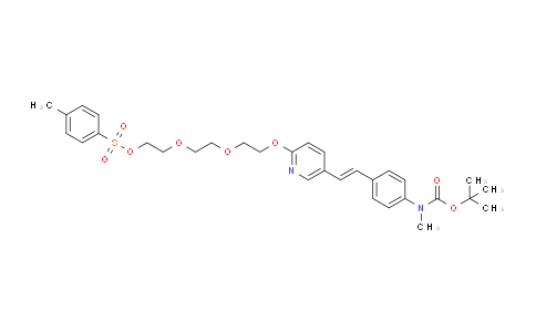 CAS No. 1205550-99-7, (E)-2-[2-[2-[[5-[4-[Boc-(methyl)amino]styryl]-2-pyridyl]oxy]ethoxy]ethoxy]ethyl 4-Methylbenzenesulfonate