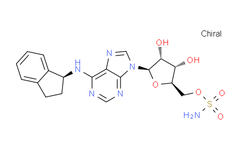 CAS No. 905578-77-0, ((2R,3S,4R,5R)-5-(6-(((S)-2,3-dihydro-1H-inden-1-yl)amino)-9H-purin-9-yl)-3,4-dihydroxytetrahydrofuran-2-yl)methyl sulfamate