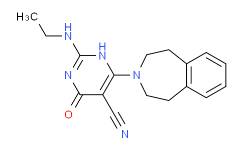 CAS No. 324552-71-8, 2-(Ethylamino)-4-oxo-6-(1,2,4,5-tetrahydro-3H-benzo[d]azepin-3-yl)-1,4-dihydropyrimidine-5-carbonitrile