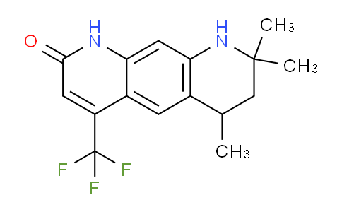 CAS No. 179895-92-2, 6,8,8-trimethyl-4-(trifluoromethyl)-6,7,8,9-tetrahydropyrido[3,2-g]quinolin-2(1H)-one
