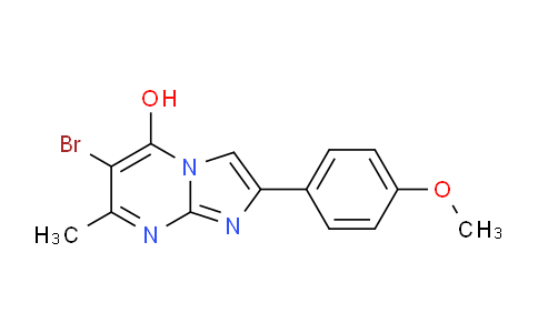 CAS No. 14247-78-0, 6-Bromo-2-(4-methoxyphenyl)-7-methylimidazo[1,2-a]pyrimidin-5-ol