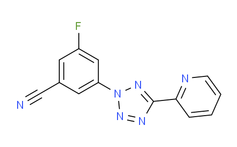 CAS No. 507269-27-4, 3-fluoro-5-(5-(pyridin-2-yl)-2H-tetrazol-2-yl)benzonitrile