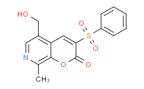 CAS No. 196521-36-5, 5-(hydroxymethyl)-8-methyl-3-(phenylsulfonyl)-2H-pyrano[2,3-c]pyridin-2-one