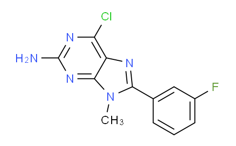 CAS No. 232254-96-5, 6-Chloro-8-(3-fluoro-phenyl)-9-methyl-9H-purin-2-ylamine