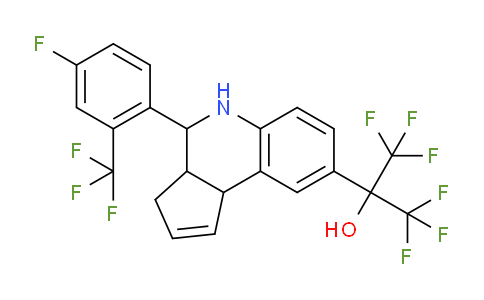 CAS No. 745788-29-8, 1,1,1,3,3,3-hexafluoro-2-(4-(4-fluoro-2-(trifluoromethyl)phenyl)-3a,4,5,9b-tetrahydro-3H-cyclopenta[c]quinolin-8-yl)propan-2-ol