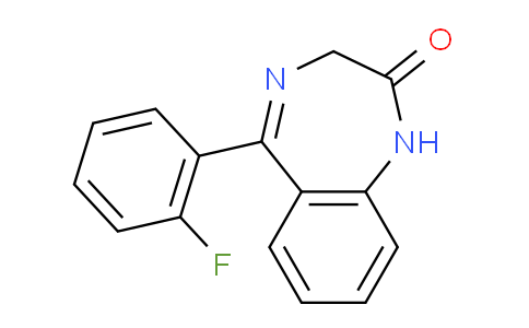 CAS No. 2648-01-3, 5-(2-Fluorophenyl)-1,3-dihydro-2H-1,4-benzodiazepin-2-one
