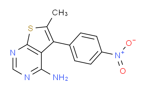CAS No. 605661-12-9, 6-methyl-5-(4-nitrophenyl)thieno[2,3-d]pyrimidin-4-amine