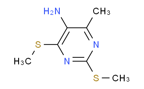CAS No. 830321-55-6, 5-Pyrimidinamine, 4-methyl-2,6-bis(methylthio)-