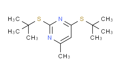 CAS No. 85591-52-2, 2,4-Bis-tert-butylsulfanyl-6-methyl-pyrimidine