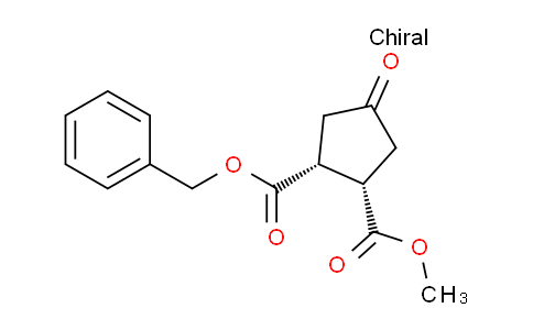 CAS No. 164916-54-5, cis-1-Benzyl 2-methyl 4-oxocyclopentane-1,2-dicarboxylate