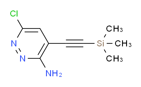 CAS No. 1207625-15-7, 6-Chloro-4-((trimethylsilyl)ethynyl)pyridazin-3-amine