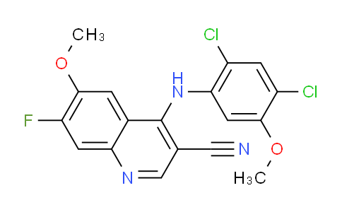 CAS No. 622369-46-4, 4-(2,4-Dichloro-5-methoxyanilino)-7-fluoro-6-methoxy-3-quinolinecarbonitrile