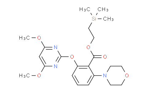 CAS No. 185398-21-4, 2-(Trimethylsilyl)ethyl 2-((4,6-dimethoxypyrimidin-2-yl)oxy)-6-morpholinobenzoate