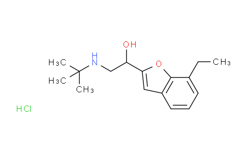 CAS No. 59652-29-8, 2-(tert-Butylamino)-1-(7-ethylbenzofuran-2-yl)ethan-1-ol hydrochloride