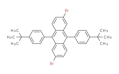 CAS No. 1187763-68-3, 2,6-Dibromo-9,10-bis(4-(tert-butyl)phenyl)anthracene