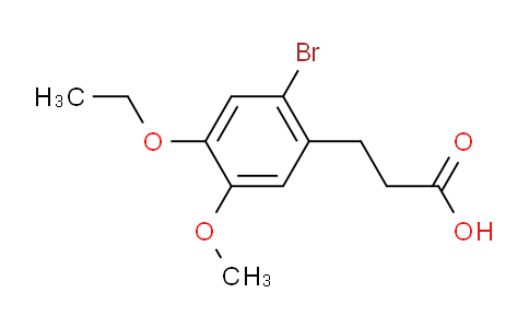 CAS No. 31282-90-3, 3-(2-bromo-4-ethoxy-5-methoxyphenyl)propanoic acid