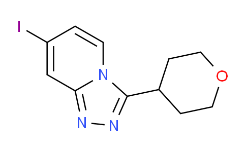 CAS No. 1057393-70-0, 7-iodo-3-(tetrahydro-2H-pyran-4-yl)-1,2,4-Triazolo[4,3-a]pyridine