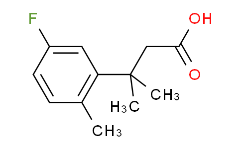 CAS No. 849353-56-6, 3-(5-Fluoro-2-methylphenyl)-3-methylbutanoic acid