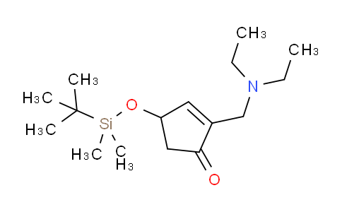 CAS No. 117254-07-6, 4-((tert-Butyldimethylsilyl)oxy)-2-((diethylamino)methyl)cyclopent-2-enone