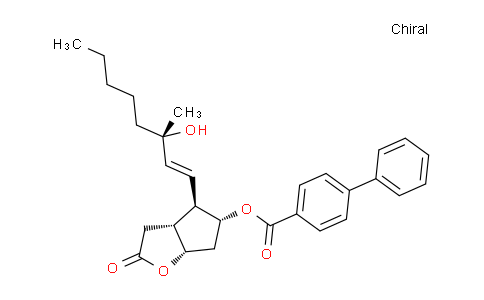 CAS No. 42743-23-7, (3aR,4R,5R,6aS)-4-((S,E)-3-Hydroxy-3-methyloct-1-en-1-yl)-2-oxohexahydro-2H-cyclopenta[b]furan-5-yl [1,1'-biphenyl]-4-carboxylate