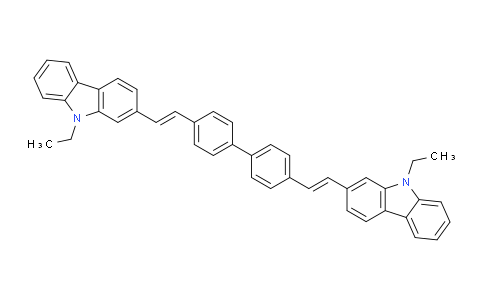 CAS No. 158604-97-8, 9H-Carbazole, 2,2'-([1,1'-biphenyl]-4,4'-diyldi-2,1-ethenediyl)bis[9-ethyl-