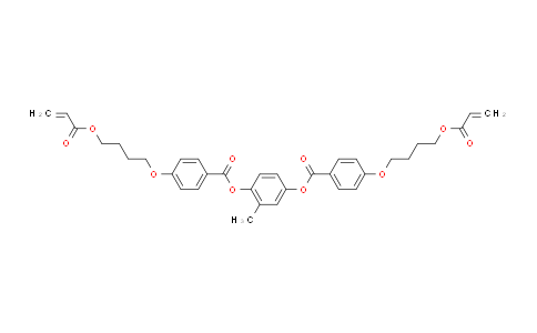 CAS No. 132900-75-5, 2-Methyl-1,4-phenylene bis(4-(4-(acryloyloxy)butoxy)benzoate)
